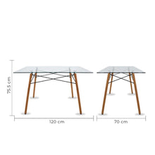 Cargar imagen en el visor de la galería, Oslo Mesa Cristal Rectangular
